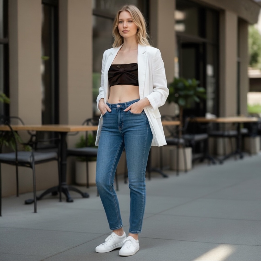 Wet Seal Black Bow Top